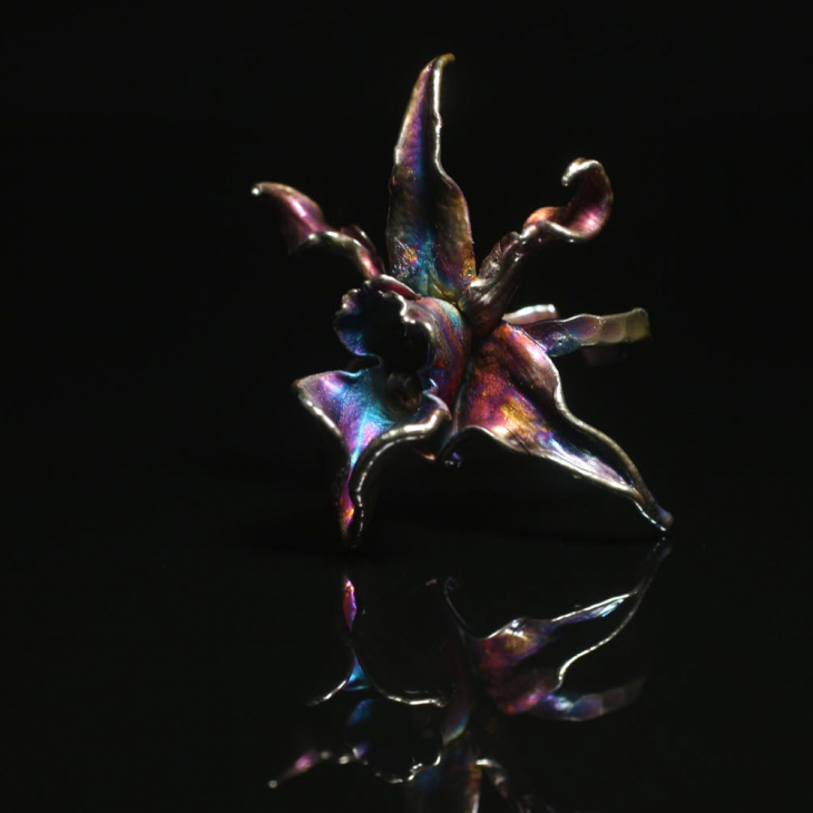 Кольцо в серебре Fleur de Magique, Орхидея, фото 2