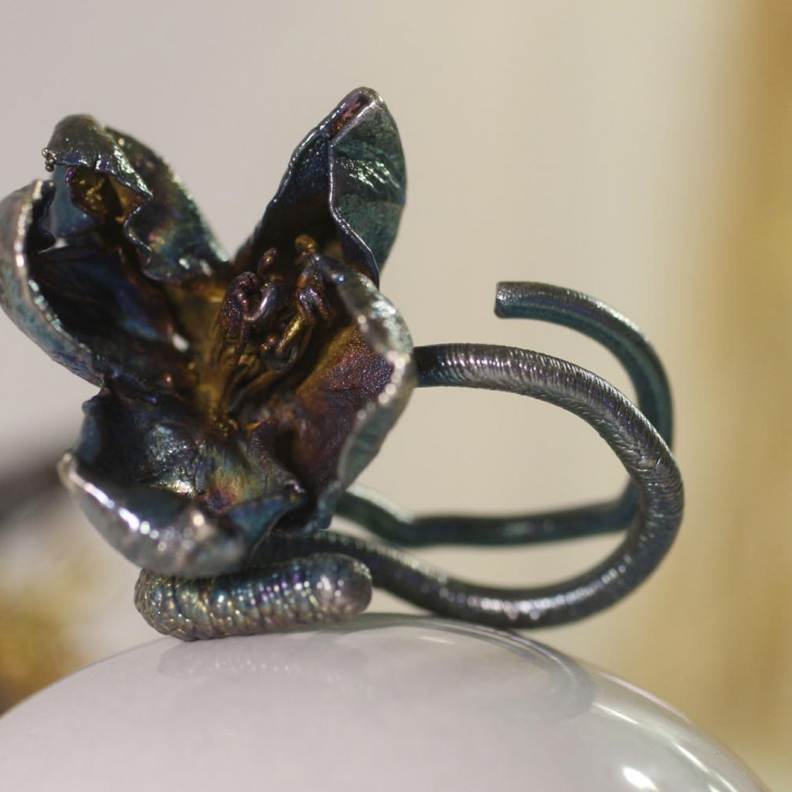 Кольцо в серебре Fleur de Magique, Яблоня, фото 2