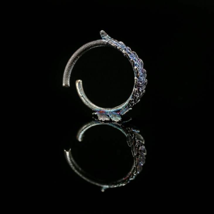 Кольцо в серебре Fern Flower, Папоротник, фото 3