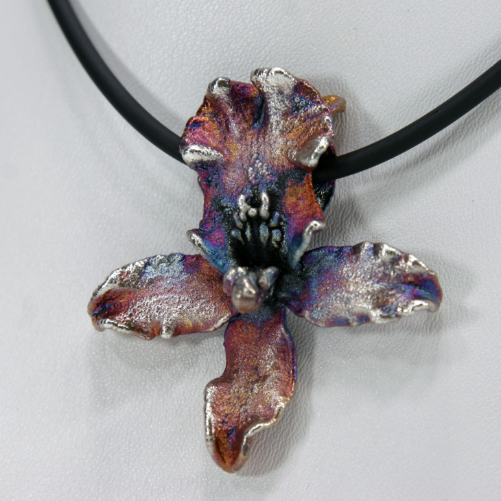 Кулон в серебре Fleur de Magique, Орхидея, фото 3