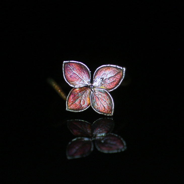 Ring in silver, Hydrangea , фото 4