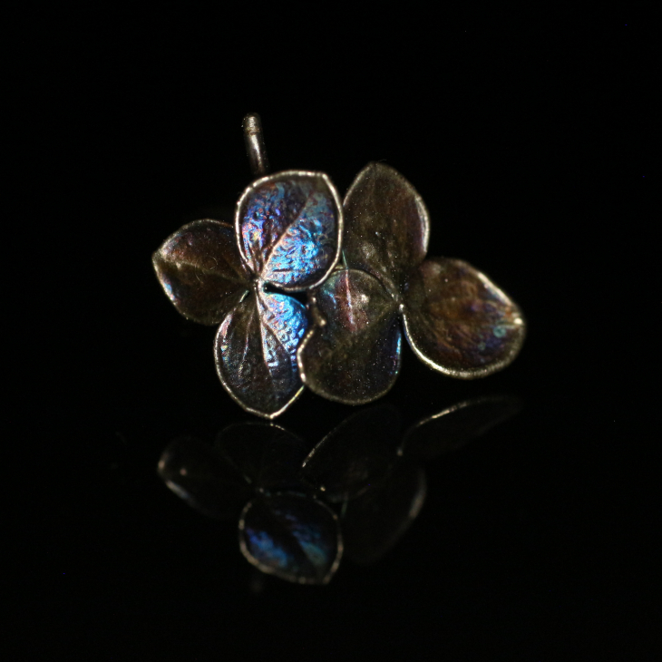 Cuff in silver, Hydrangea, фото 3