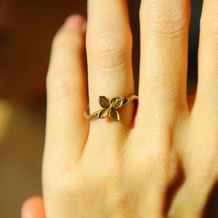 Ring in silver, Hydrangea , фото 6