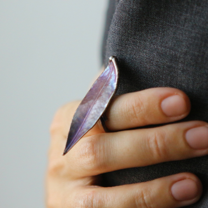 Laurel leaf ring in Silver, фото 2