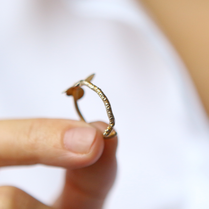 Ring in silver, Hydrangea , фото 2