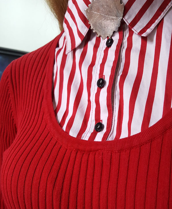 Галстук FLORA в серебре, Осина, фото 2