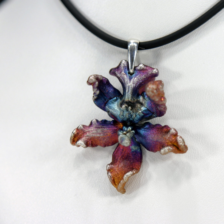 Кулон в серебре Fleur de Magique, Орхидея, фото 2