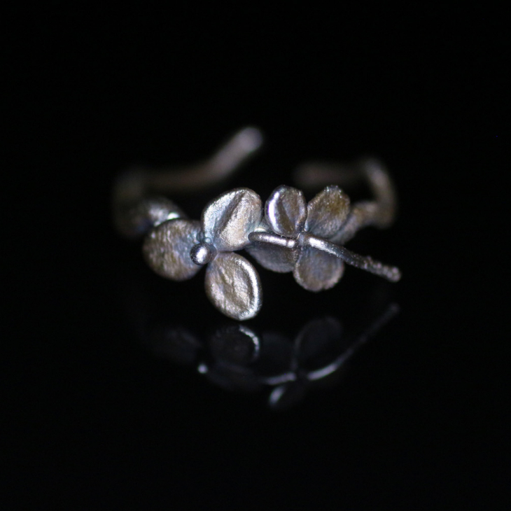 Ring in silver, Hydrangea , фото 4