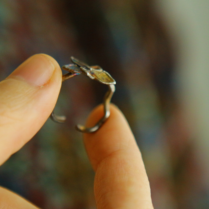 Ring in silver, Hydrangea , фото 2
