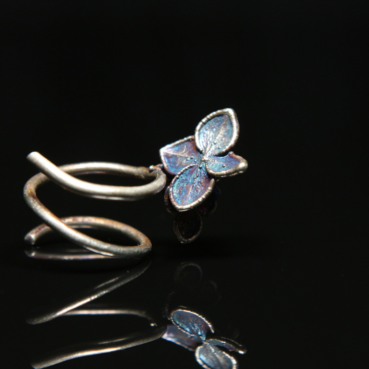 Кольцо в серебре Fleur de Magique, Гортензия, фото 2