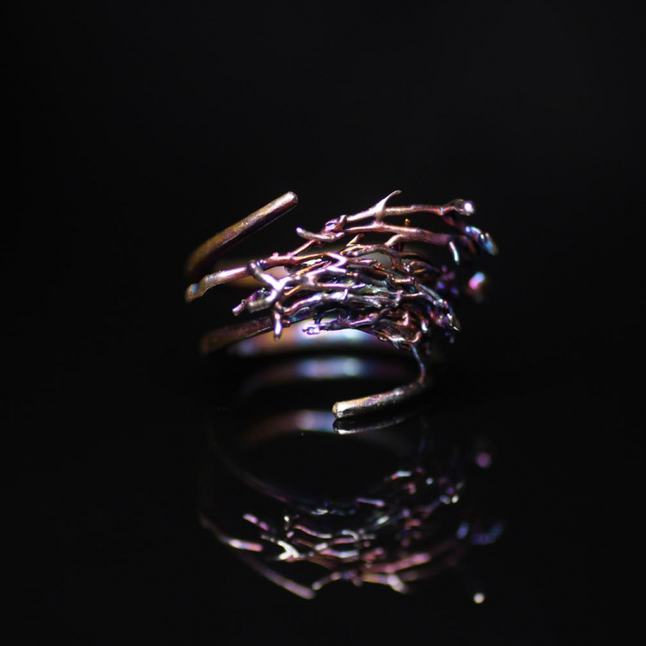Кольцо в серебре Mystique, Люфа, фото 1