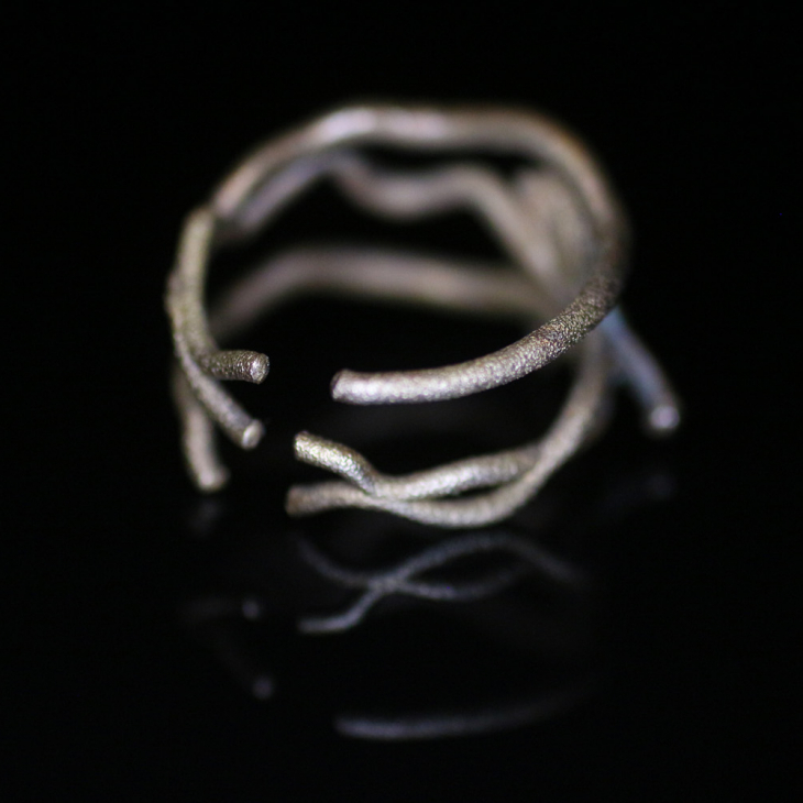 Ring in silver,Ginkgo, фото 4