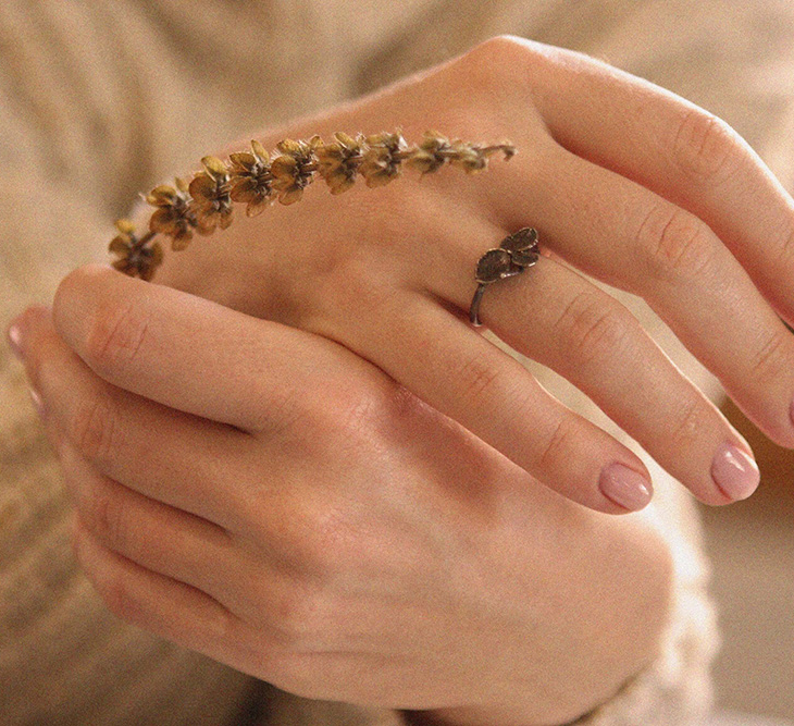 Кольцо в серебре Fleur de Magique, Гортензия, фото 2