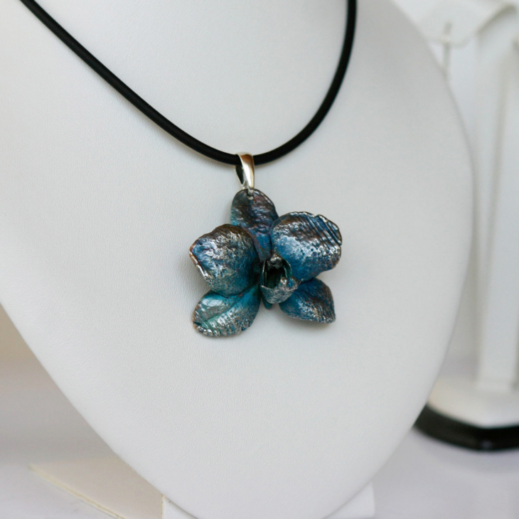 Кулон в серебре Fleur de Magique, Орхидея, фото 2