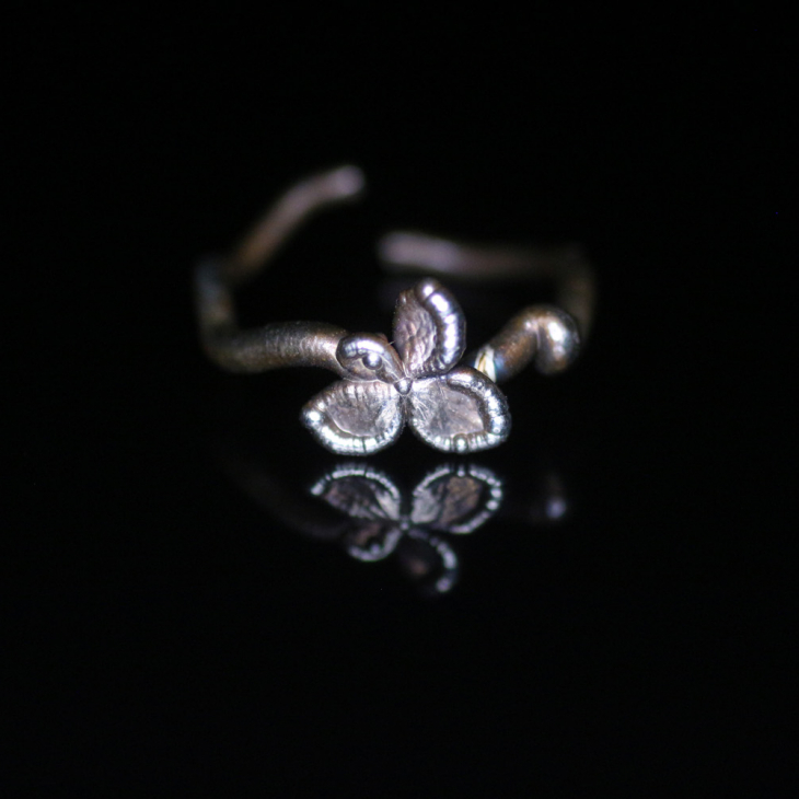 Ring in silver, Hydrangea , фото 5