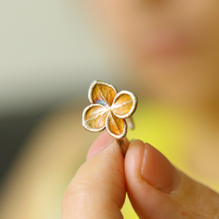 Ring in silver, Hydrangea , фото 3