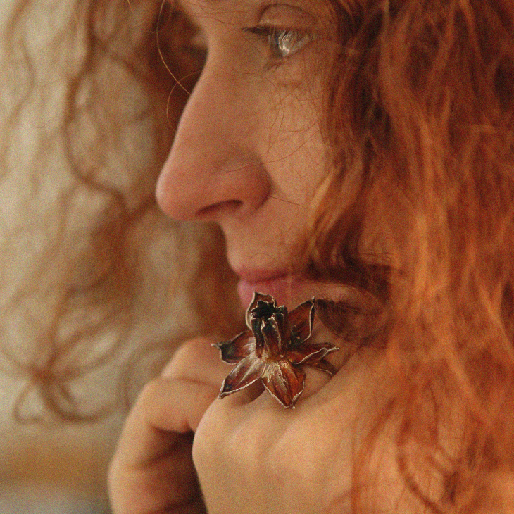 Кольцо в серебре Fleur de Magique, Нарцисс, фото 4