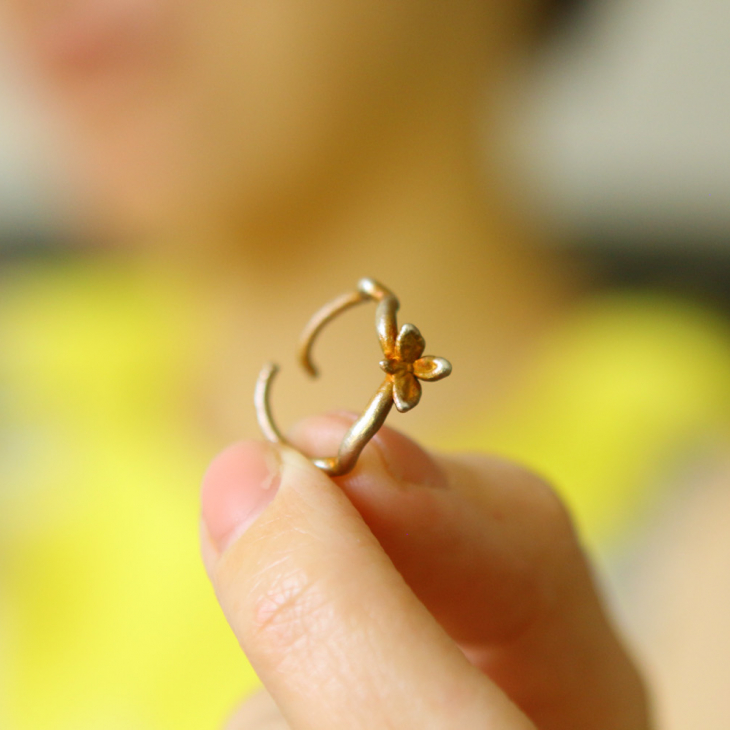 Ring in silver, Hydrangea , фото 4