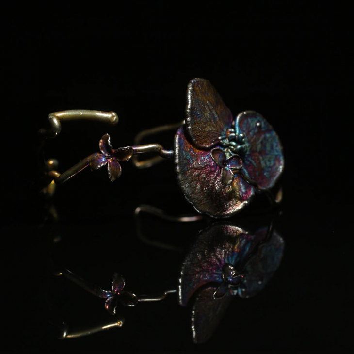 Браслет в серебре Fleur de Magique, Гортензия и Сирень, фото 1