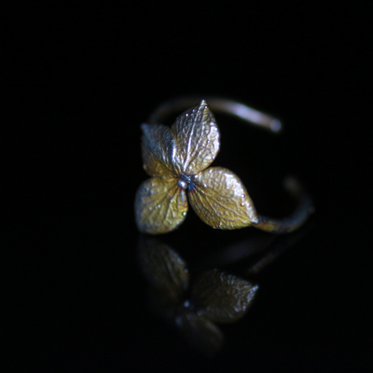 Ring in silver, Hydrangea , фото 5
