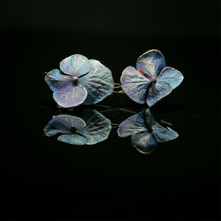 Серьги в серебре Fleur de Magique, Гортензия, фото 5