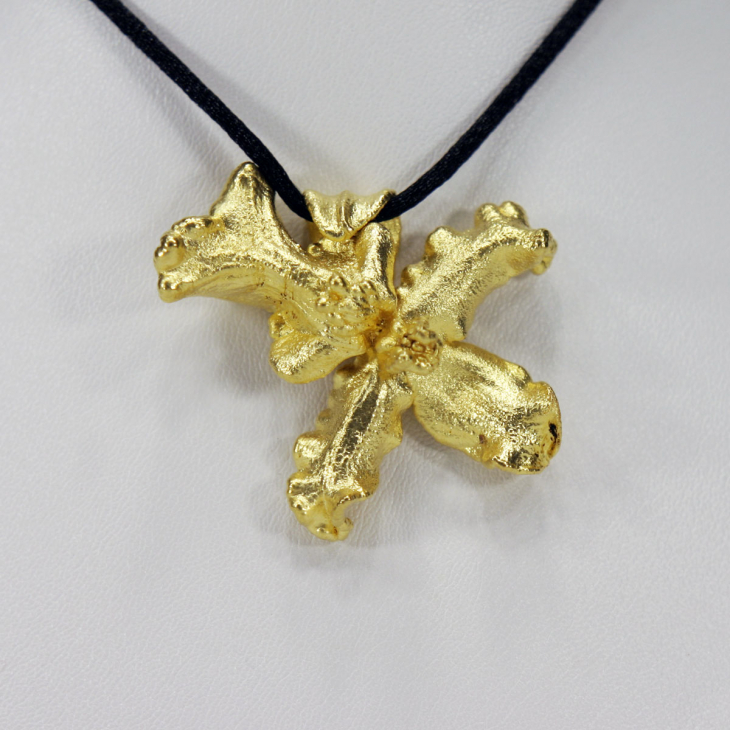 Кулон в золоте Fleur de Magique, Орхидея, фото 2