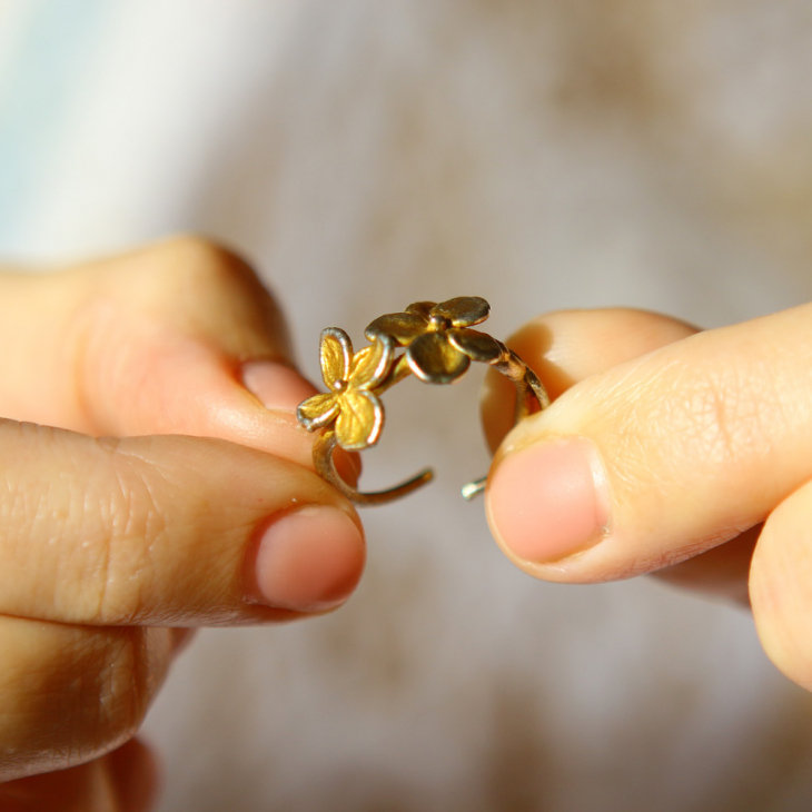 Ring in silver, Hydrangea , фото 3