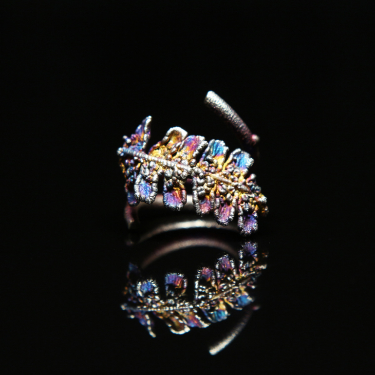 Кольцо Fern Flower в серебре, Папоротник, фото 1