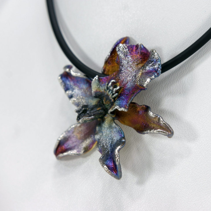 Кулон в серебре Fleur de Magique, Орхидея, фото 3