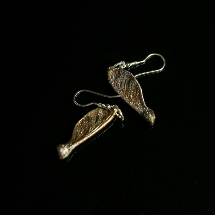 Серьги в серебре Wings of Desire, Клен, фото 4