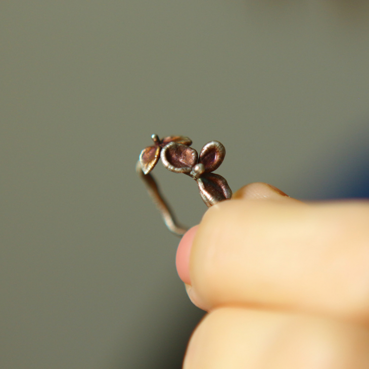 Ring in silver, Hydrangea , фото 3