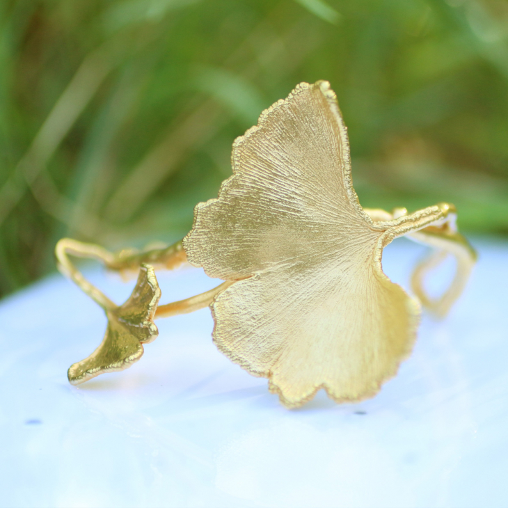 Браслет Flora в золоте, Гинкго, фото 2