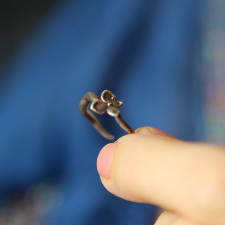 Ring in silver, Hydrangea , фото 3