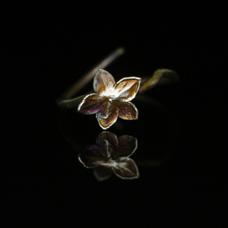 Rings in silver, Hydrangea , фото 3