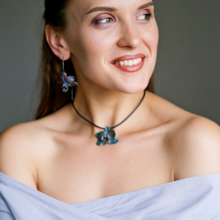 Кулон в серебре Fleur de Magique, Орхидея, фото 4