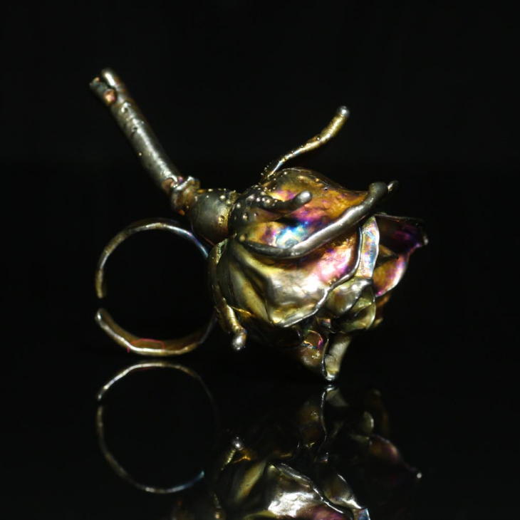 Кольцо в серебре Fleur de Magique, Роза, фото 4