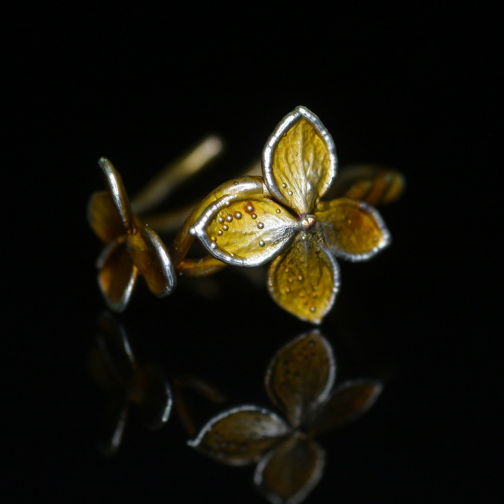 Rings in silver, Hydrangea , фото 4