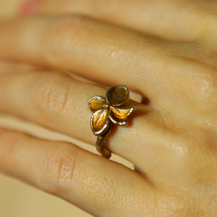 Ring in silver, Hydrangea , фото 2