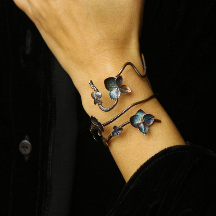 Браслет в серебре Fleur de Magique, Гортензия , фото 2